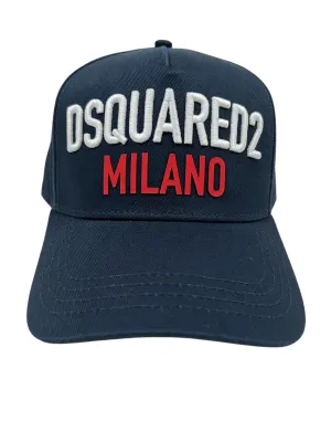 Dsquared2 BCM0917 Baseball Cap Gabardine-Navy