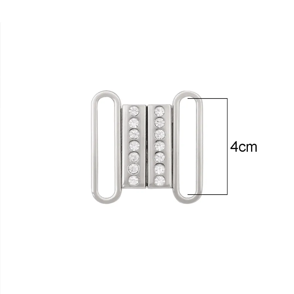 Easy Openable Shiny Diamond Closure Clasp Belt Buckle