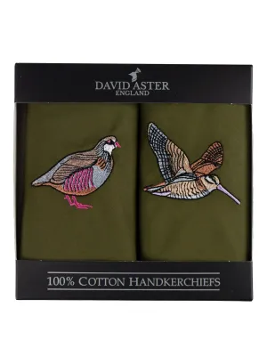 Embroidered Handkerchiefs Woodstock & Partridge