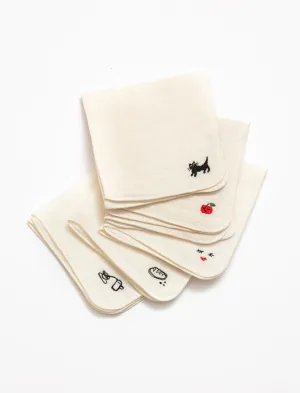 Embroidered Linen Handkerchief