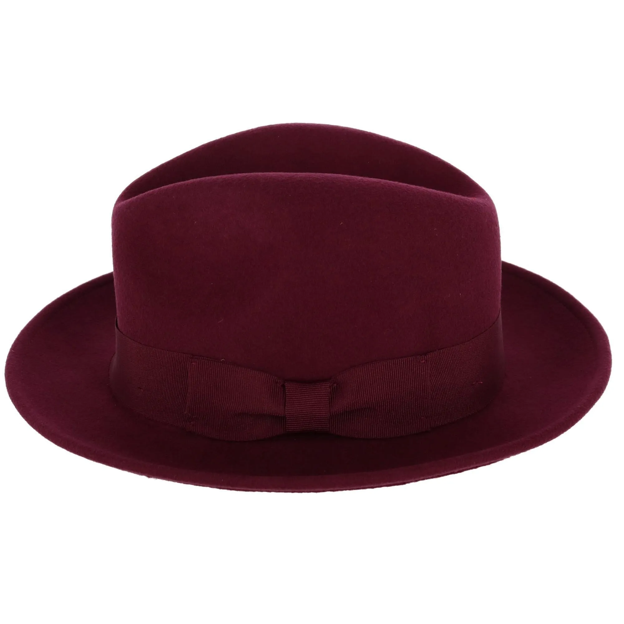 Epoch Hats Company Men's Wool Felt Fedora with Grosgrain Bow Hatband