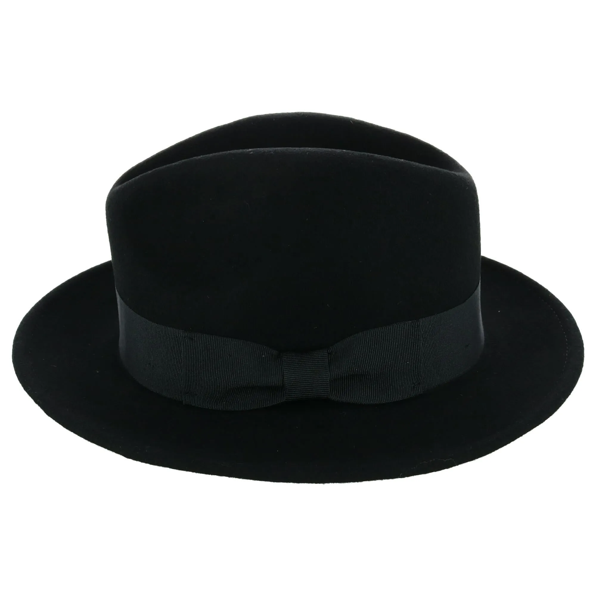 Epoch Hats Company Men's Wool Felt Fedora with Grosgrain Bow Hatband