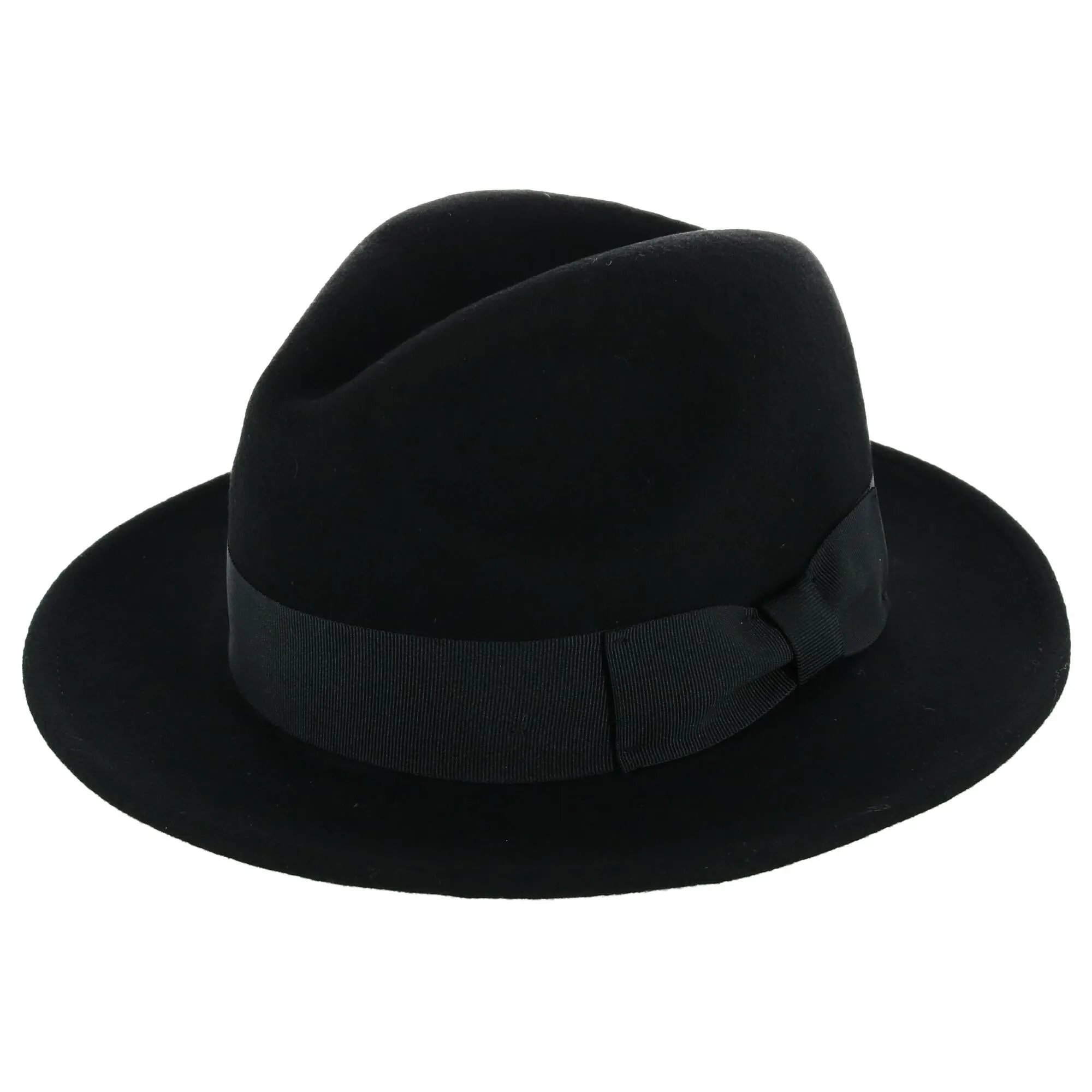 Epoch Hats Company Men's Wool Felt Fedora with Grosgrain Bow Hatband