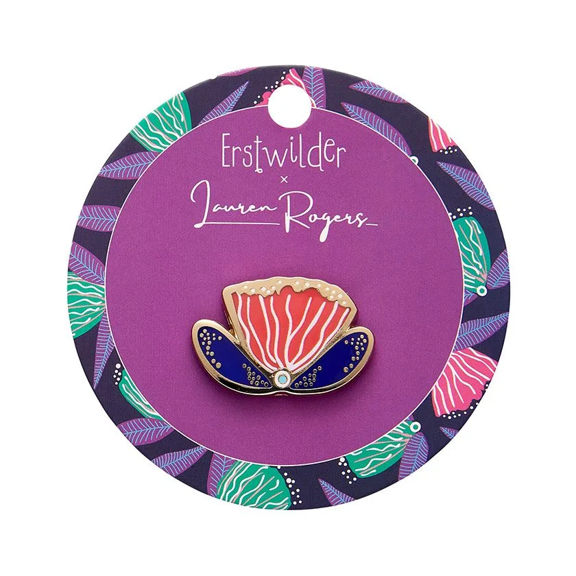 Erstwilder Fervent Feather Flower Enamel Pin