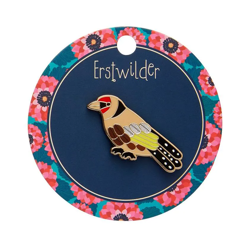 Erstwilder Go for Goldfinch Enamel Pin