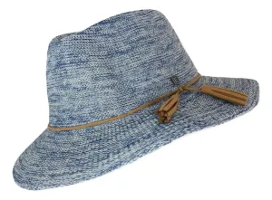 Evoke Caroline Fedora - Blue