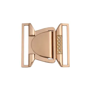 Exquisite Mechanism Shiny Gold Diamond Closure Clasp Belt Buckle