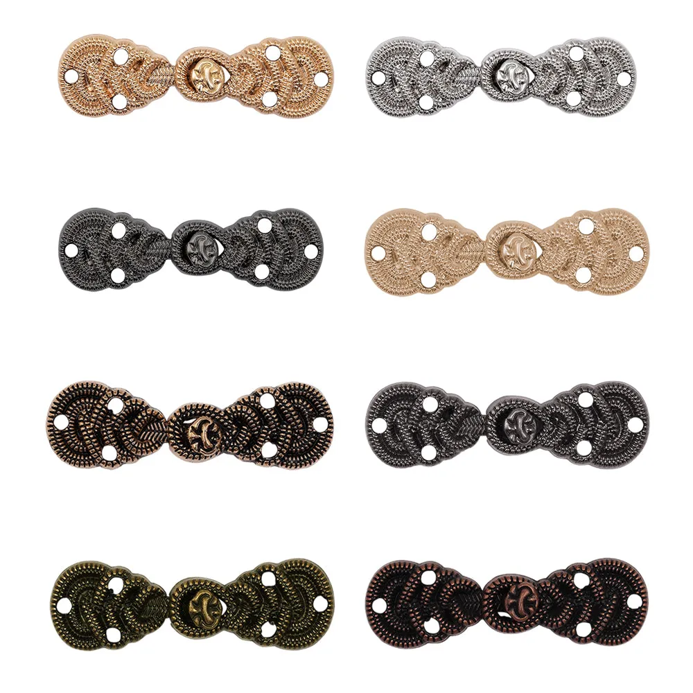 Exquisite Metal Frog Fastener Closures for Men/Women/Kids Clothing