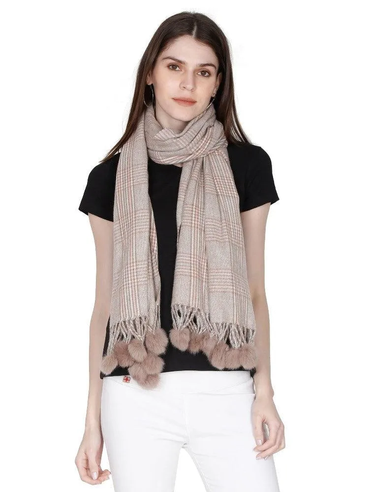 FabSeasons Beign Unisex Checkered Woolen Scarf, Muffler, Shawl and Stole