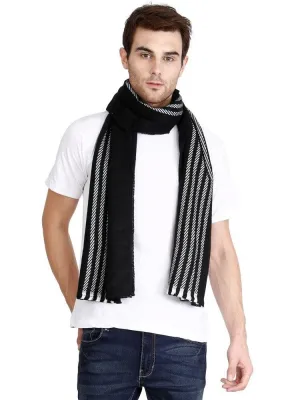 FabSeasons Black Men's Acrylic Woolen Scarf