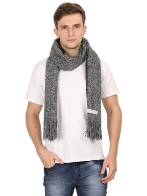 FabSeasons Dark Gray Unisex Woolen Scarf, Muffler, Shawl and Stole for Winters