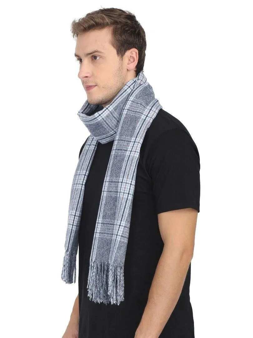 FabSeasons Designer Blue Men Woolen Muffler for Winters