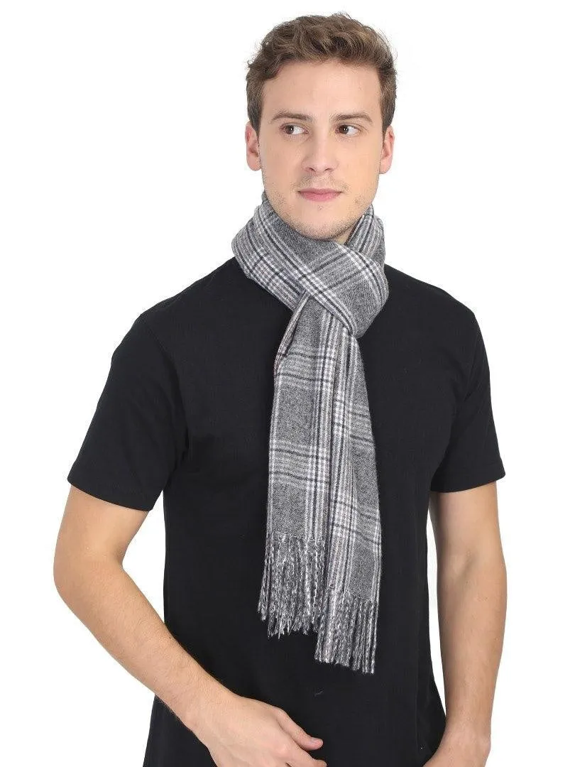 FabSeasons Designer Grey Men Woolen Muffler for Winters