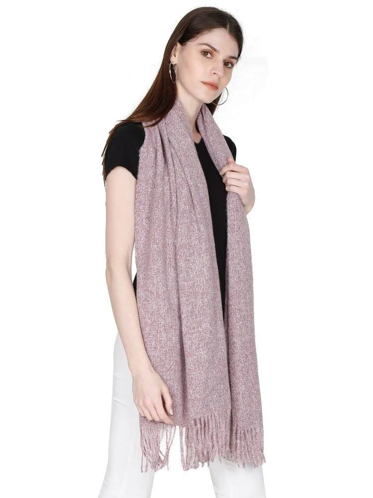 FabSeasons Light Purple Unisex Woolen Scarf, Muffler, Shawl and Stole for Winters