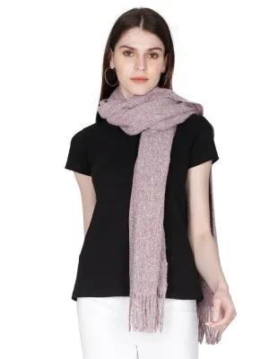 FabSeasons Light Purple Unisex Woolen Scarf, Muffler, Shawl and Stole for Winters