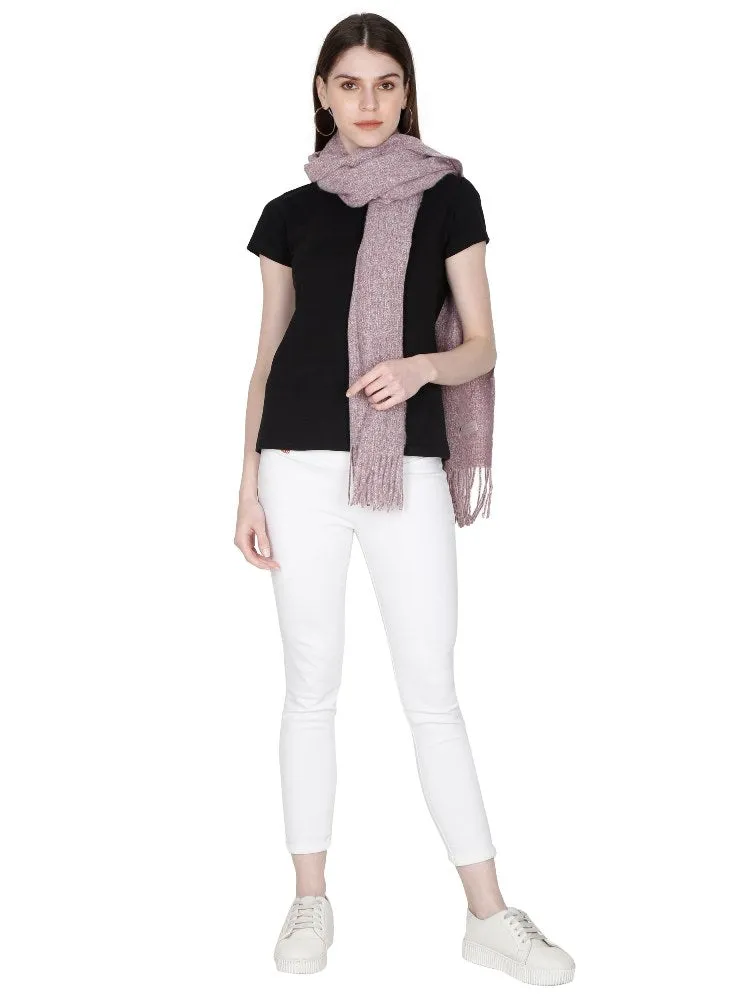 FabSeasons Light Purple Unisex Woolen Scarf, Muffler, Shawl and Stole for Winters