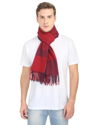 FabSeasons Men Maroon Woolen Scarf, Muffler, Shawl and Stole for Winters