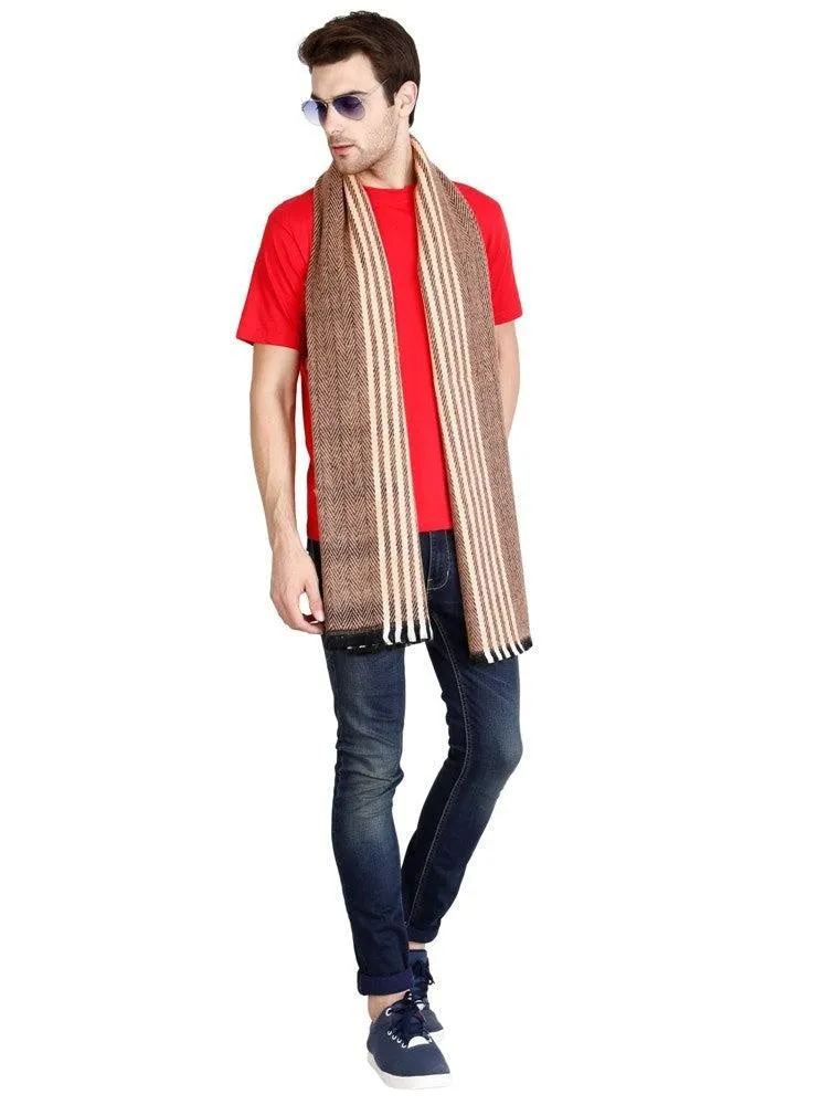 FabSeasons Orange Men's Acrylic Woolen Scarf