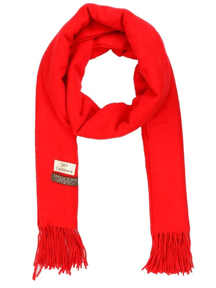 FabSeasons Solid Red cashmere Scarf