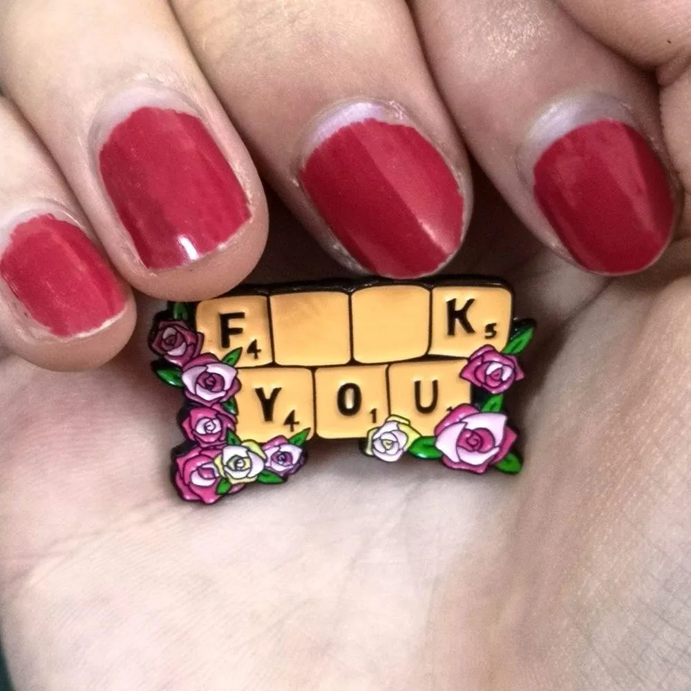 F**k You Scrabble Enamel Pin