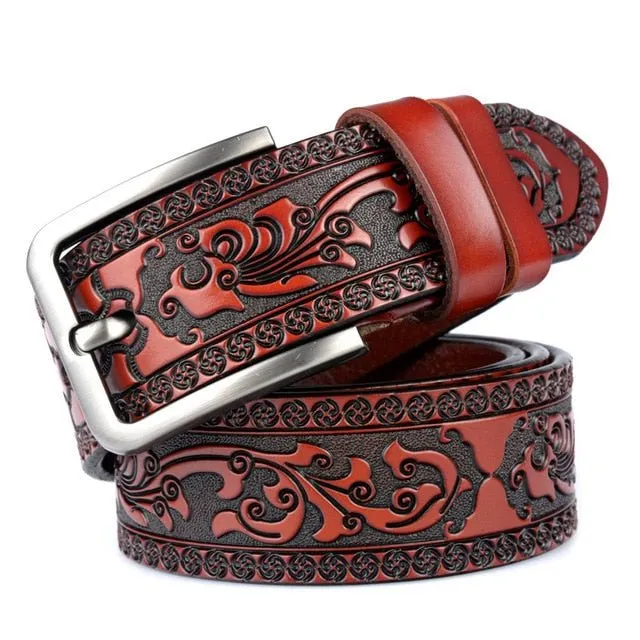 Floral Luxe Genuine Leather Belt