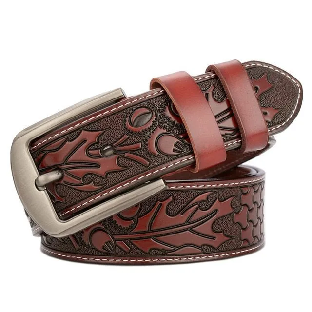 Floral Luxe Genuine Leather Belt