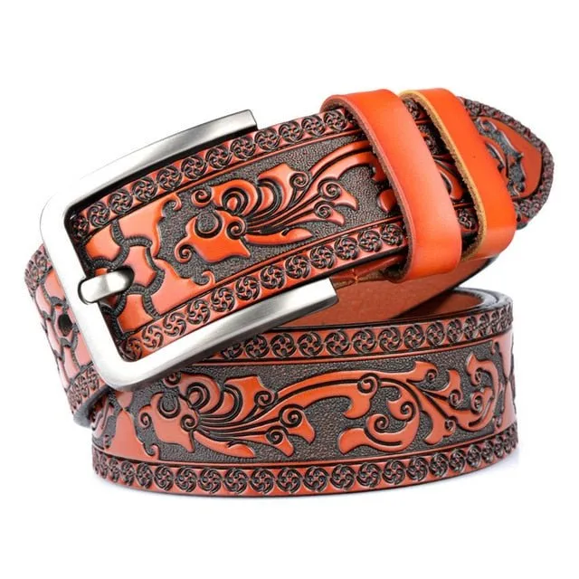 Floral Luxe Genuine Leather Belt