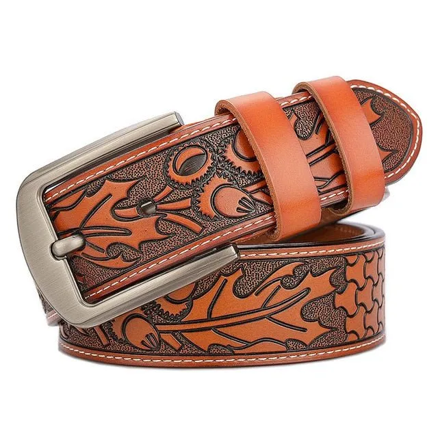 Floral Luxe Genuine Leather Belt