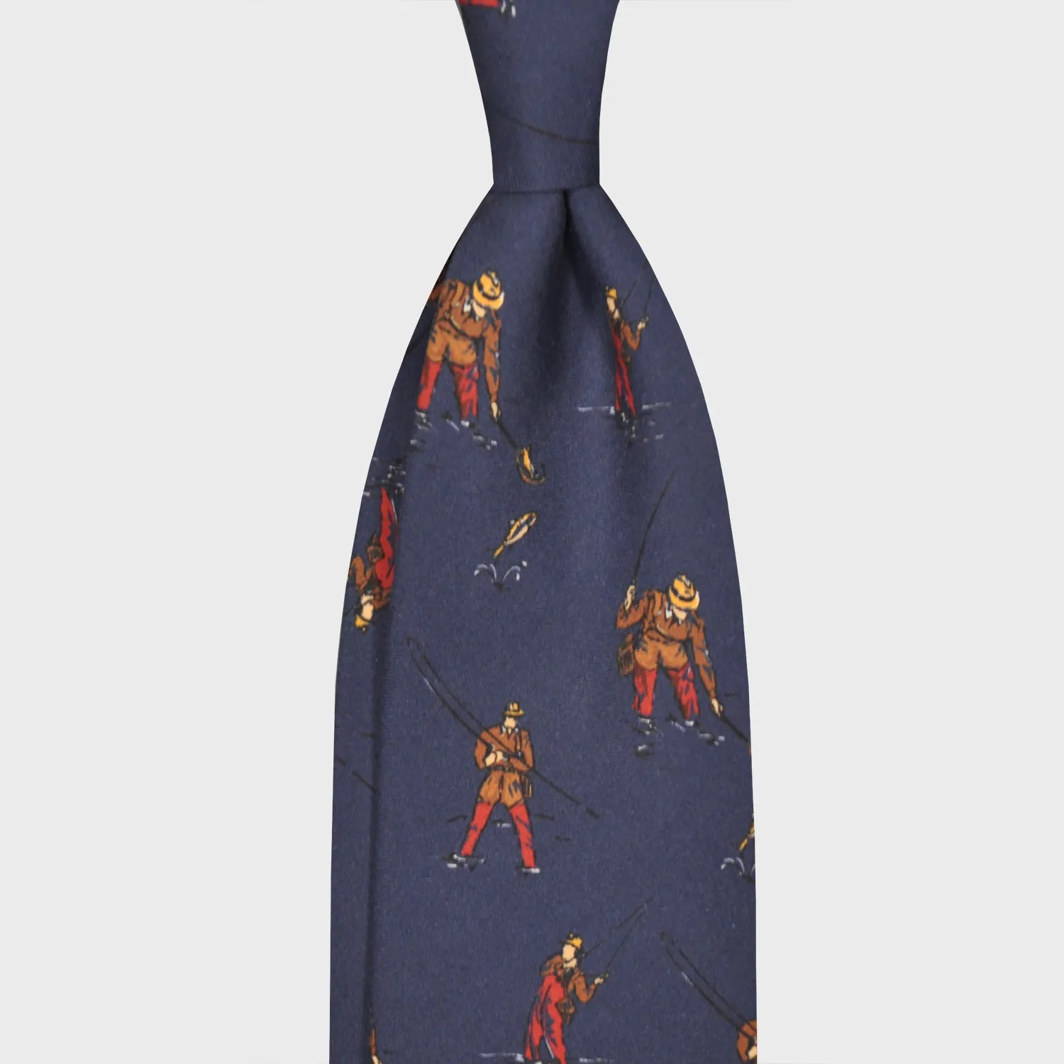 F.Marino Silk Tie 3 Folds Fisherman