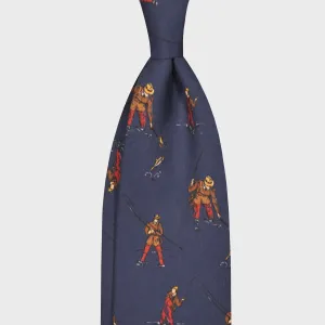 F.Marino Silk Tie 3 Folds Fisherman