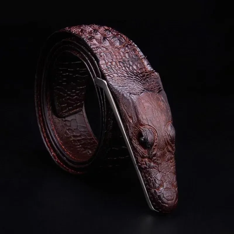 GatorLuxe Exotic Alligator Print Leather Belt