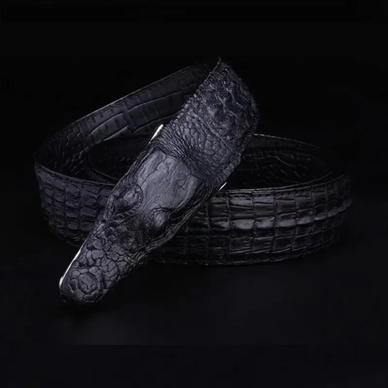 GatorLuxe Exotic Alligator Print Leather Belt