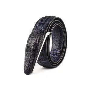 GatorLuxe Exotic Alligator Print Leather Belt