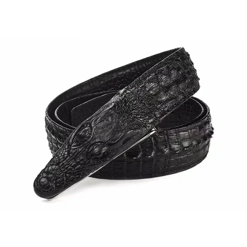 GatorLuxe Exotic Alligator Print Leather Belt