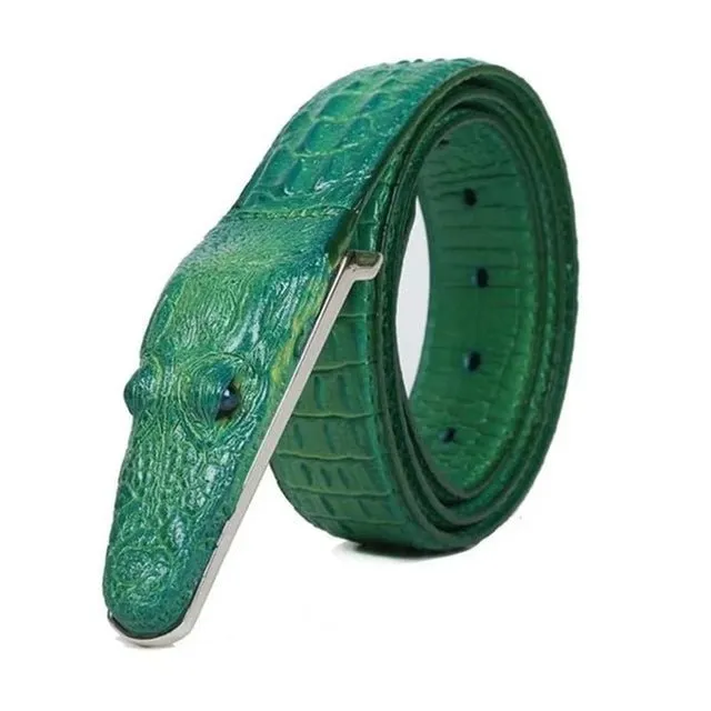 GatorLuxe Exotic Alligator Print Leather Belt