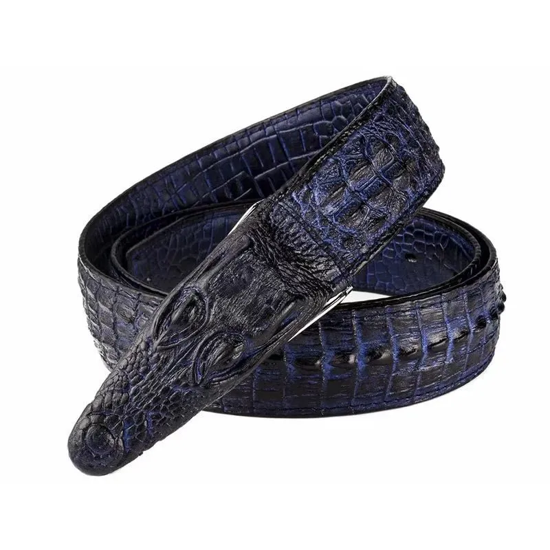 GatorLuxe Exotic Alligator Print Leather Belt