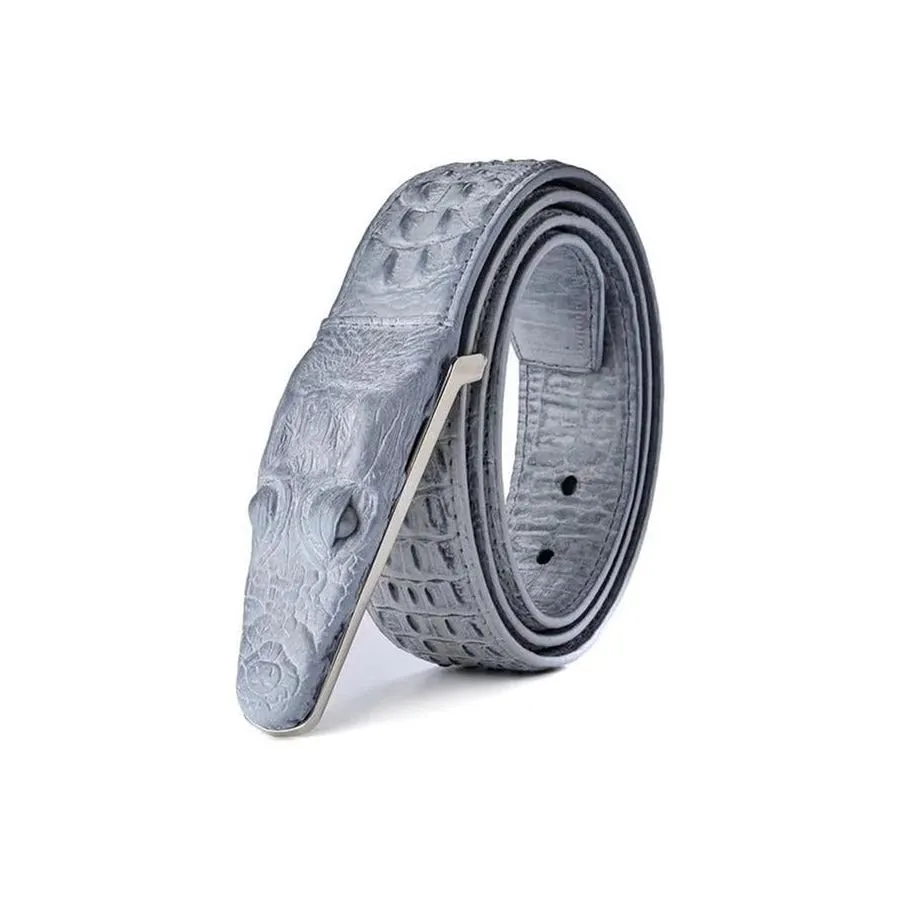 GatorLuxe Exotic Alligator Print Leather Belt