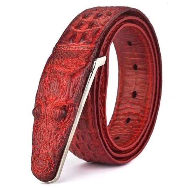 GatorLuxe Exotic Alligator Print Leather Belt