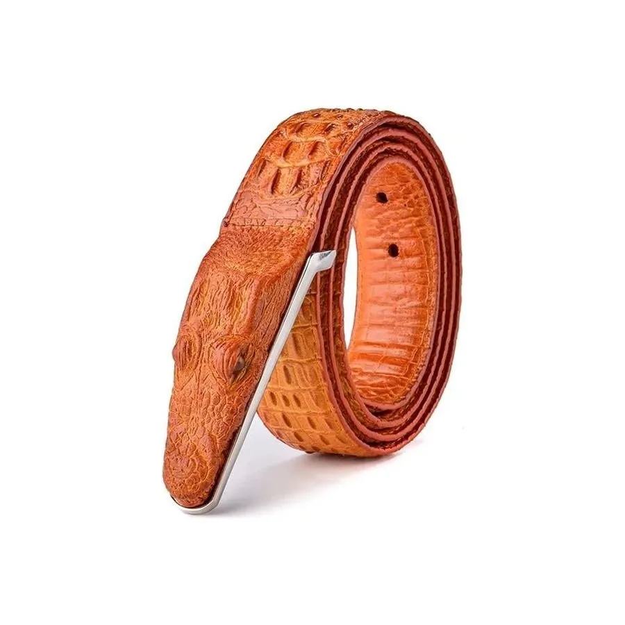 GatorLuxe Exotic Alligator Print Leather Belt