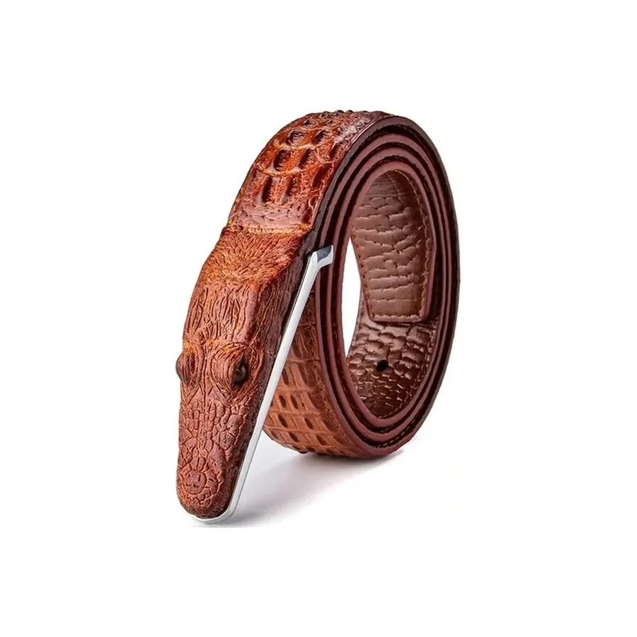 GatorLuxe Exotic Alligator Print Leather Belt