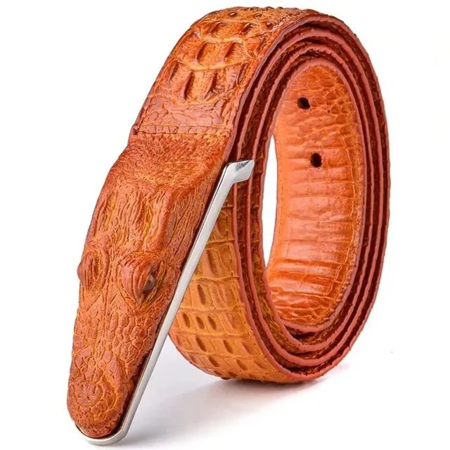 GatorLuxe Exotic Alligator Print Leather Belt