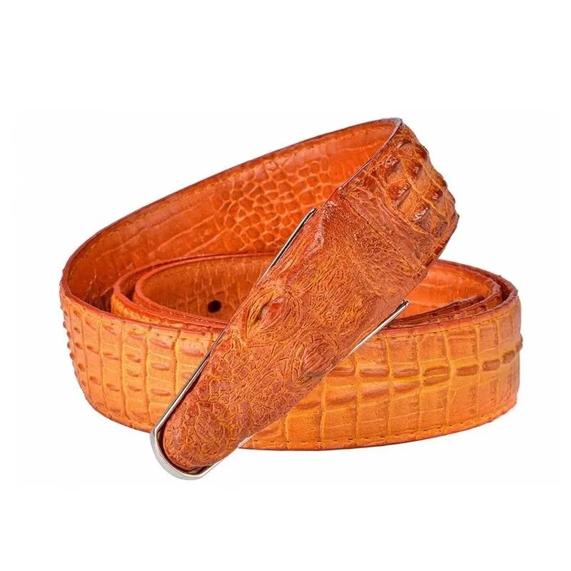 GatorLuxe Exotic Alligator Print Leather Belt