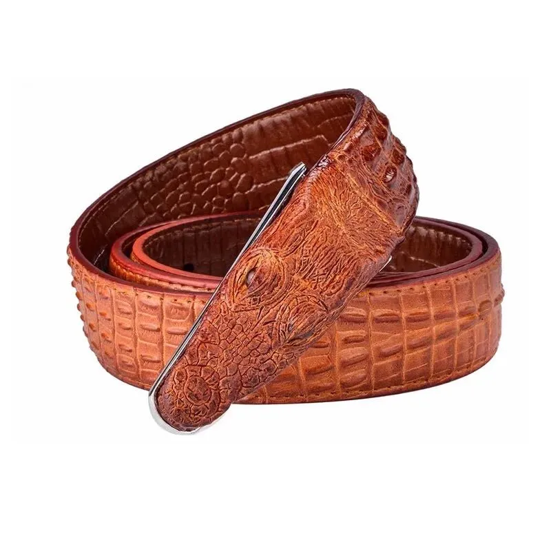 GatorLuxe Exotic Alligator Print Leather Belt