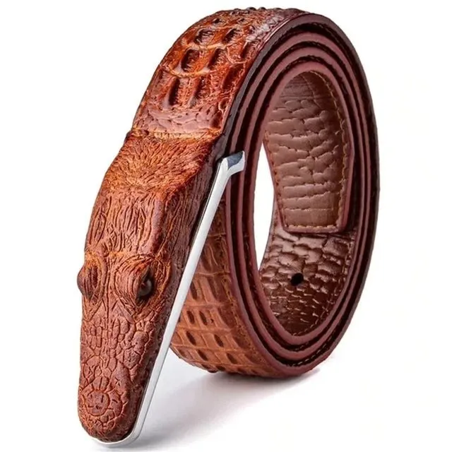 GatorLuxe Exotic Alligator Print Leather Belt