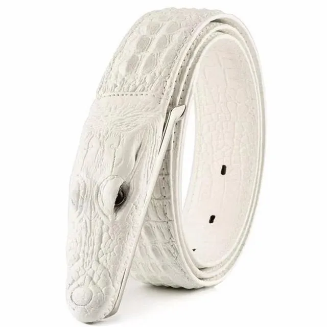 GatorLuxe Exotic Alligator Print Leather Belt