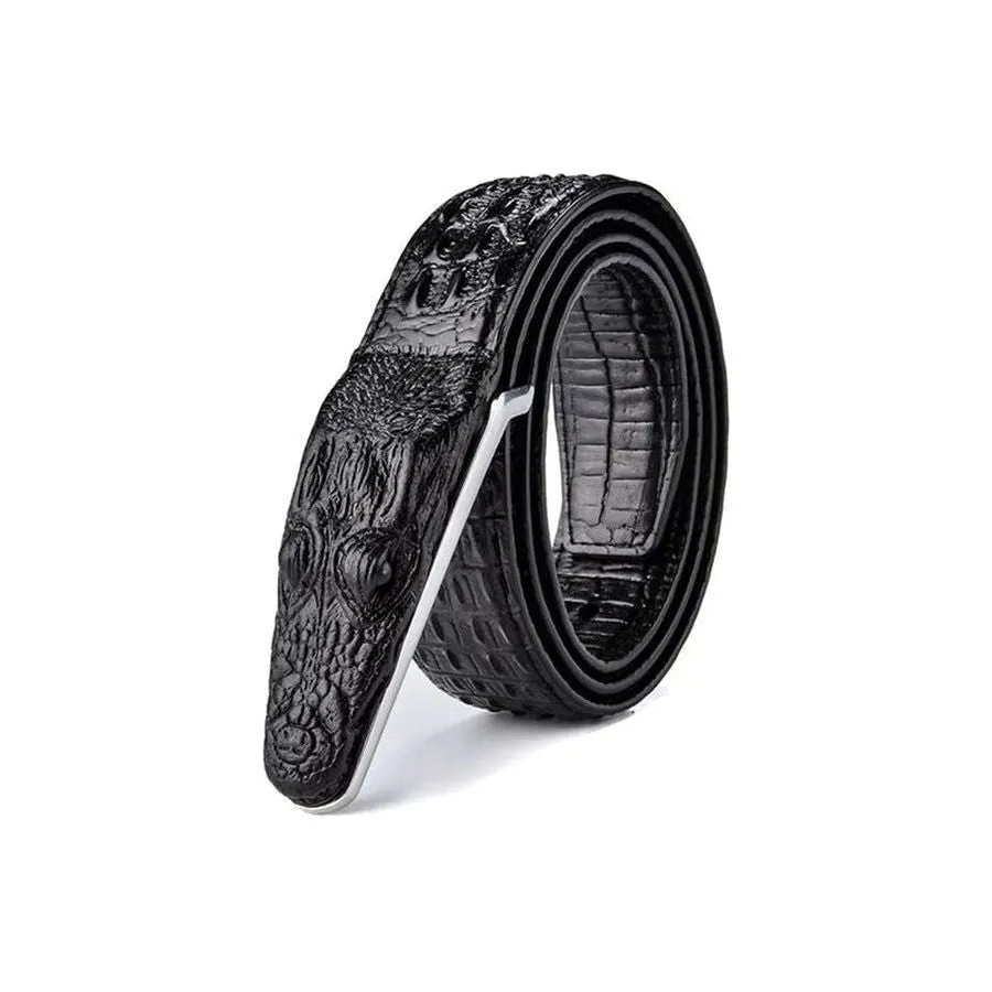 GatorLuxe Exotic Alligator Print Leather Belt