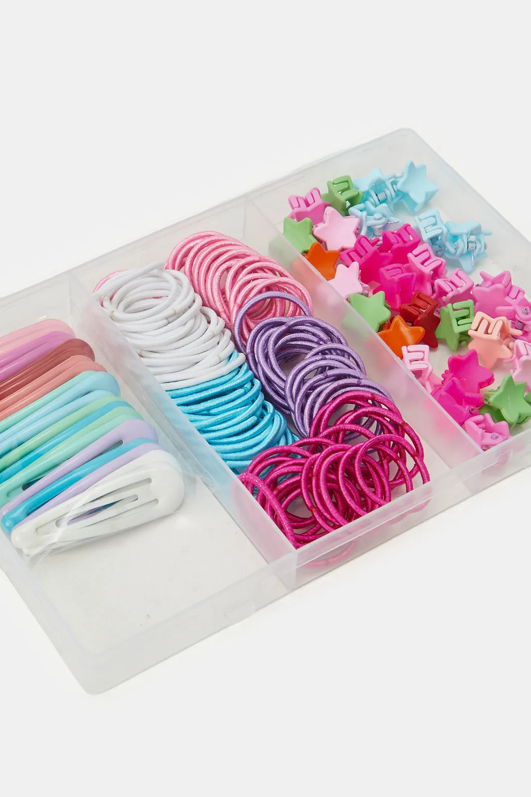 Girls Assorted Elastic And Hair Clip Set