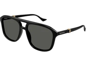 Gucci Running Web Aviator Sunglasses Black/Gold