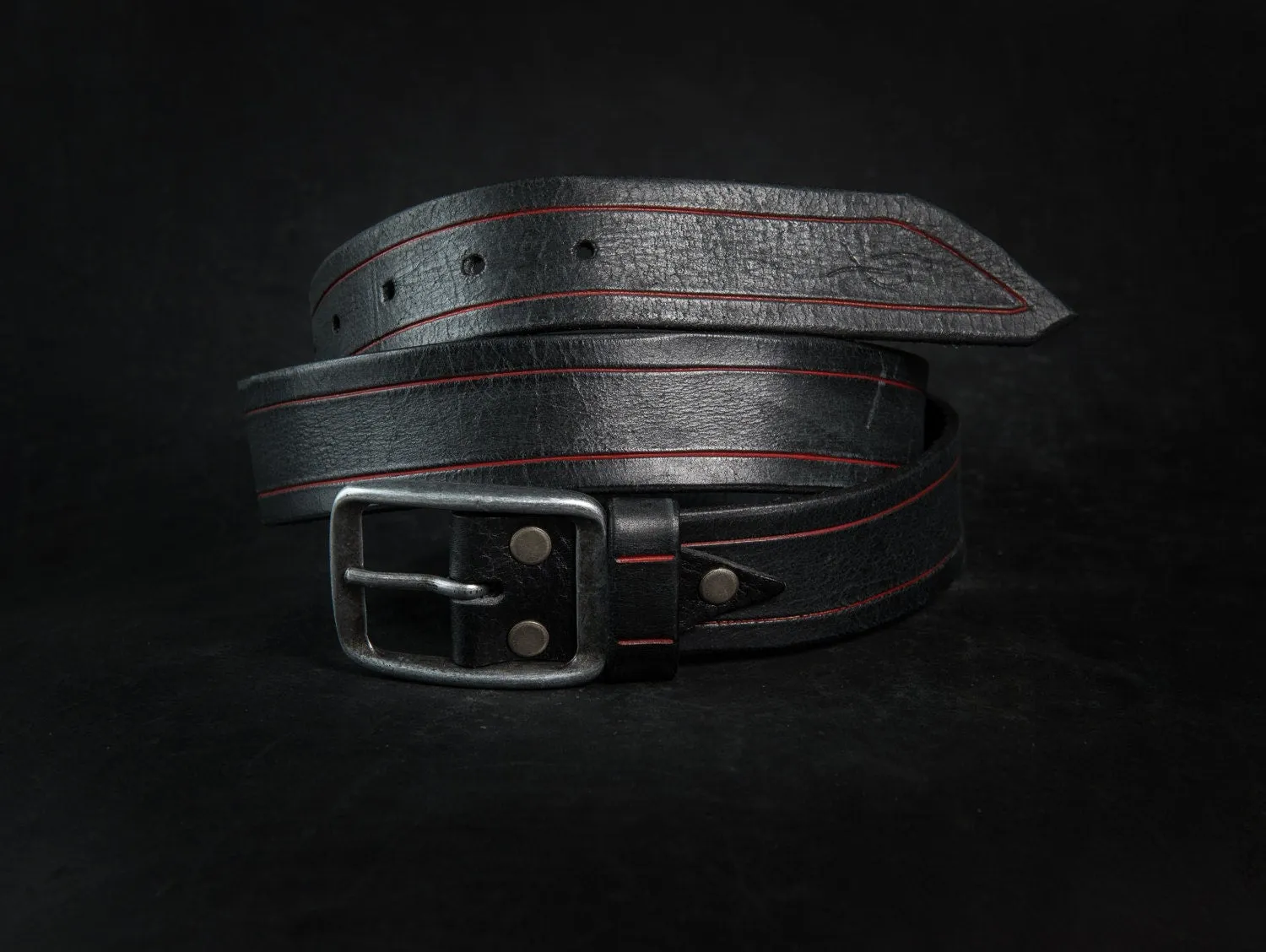 Handmade Leather Black Belt for Men - Unique Fashion Design Genuine Leather  Fashionable Accessories for Men