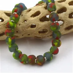 Handmade West African  Multi-colored Trade Bead Necklace